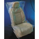 32 in x 52 in Plastic Seat Cover, Roll, Clear