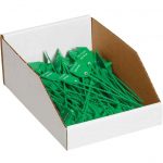 8 x 12 x 4 1/2 Open-Top White Corrugated Bin Box 50/Bundle